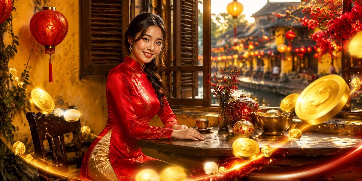 Không khí lễ hội Hội An với đèn lồng rực rỡ gợi lên cảm giác may mắn và giải trí văn hóa Việt Nam