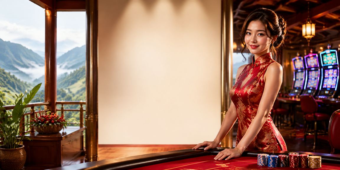 Màn hình điện thoại hiển thị giao diện khuyến mãi casino với đồng tiền vàng và biểu tượng may mắn
